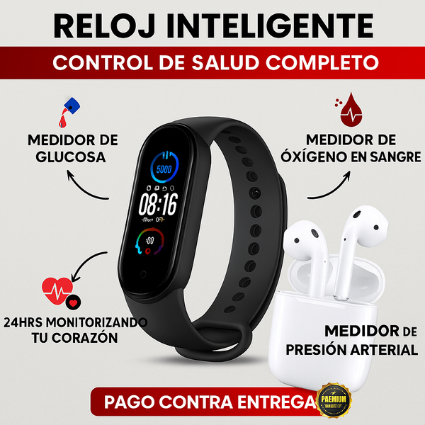 "¡Compra tu SmartBand Xiomi reloj inteligente y llévate unos AirPods de regalo! Solo por tiempo limitado. ¡No te lo pierdas!" Envio Gratis. Pagar al Recebir.